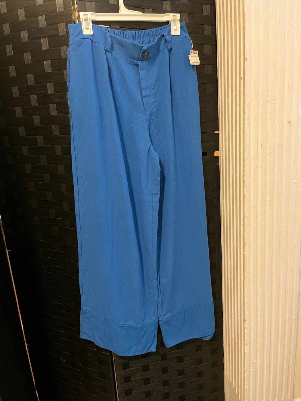 Sienna Sky Cobalt Royal Blue Wide-Leg Pants Flat Front Elastic back XL